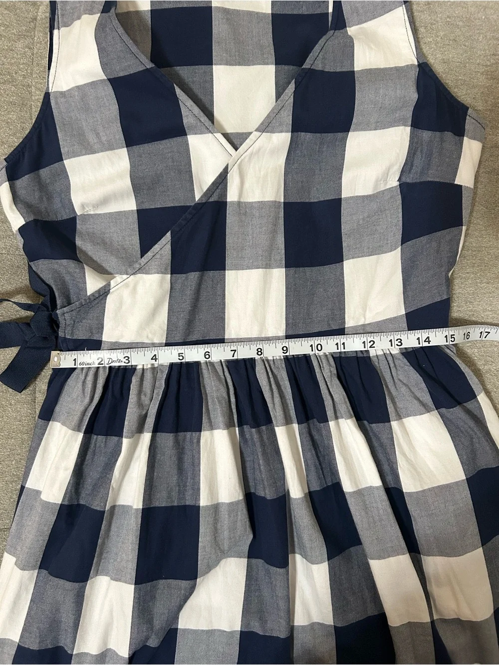 Tommy Hilfiger Navy and White faux wrap dress